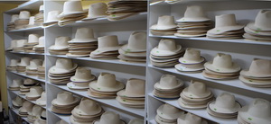 Rack of Panama Hats