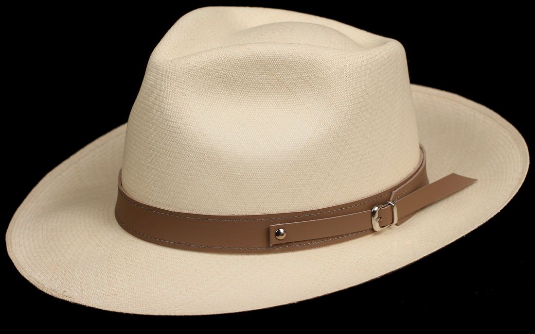 Tan 1 inch Plane  Leather hat band