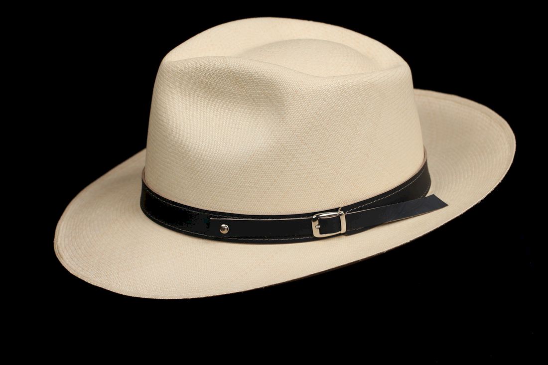 Navy 1 inch Navy Leather hat band