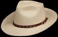 Brown with Grey stitch Leather hat band